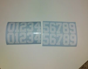 NEW York Giants Helmet Number Decals 2" Set Of 20 full size 0-9 shinny white - Picture 1 of 3