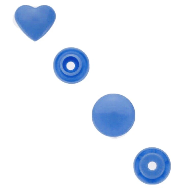 100 Size 20 Periwinkle B48 KAM Snaps Hearts Bibs Diapers FREE SHIPPING To US - Image 1 of 1