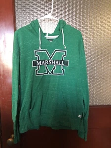 Marshall University Hooded Women M Coliseum Green -Thin Hoodie Bisons - Picture 1 of 3