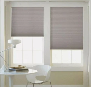 Light Filtering Cordless Cellular Shades Grey Color 28" L x 48" H - Picture 1 of 2