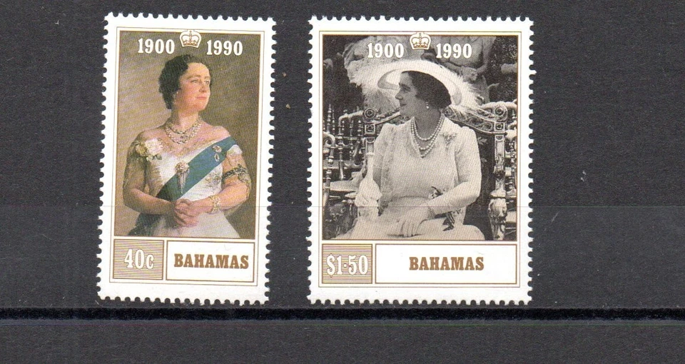 Bahamas 1990 set Queen Elizabeth (Michel 726/27) MNH - Image 1 of 1