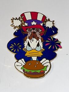 Disney Auction 4th of July BBQ Donald Chip and Dale LE 100 Pin