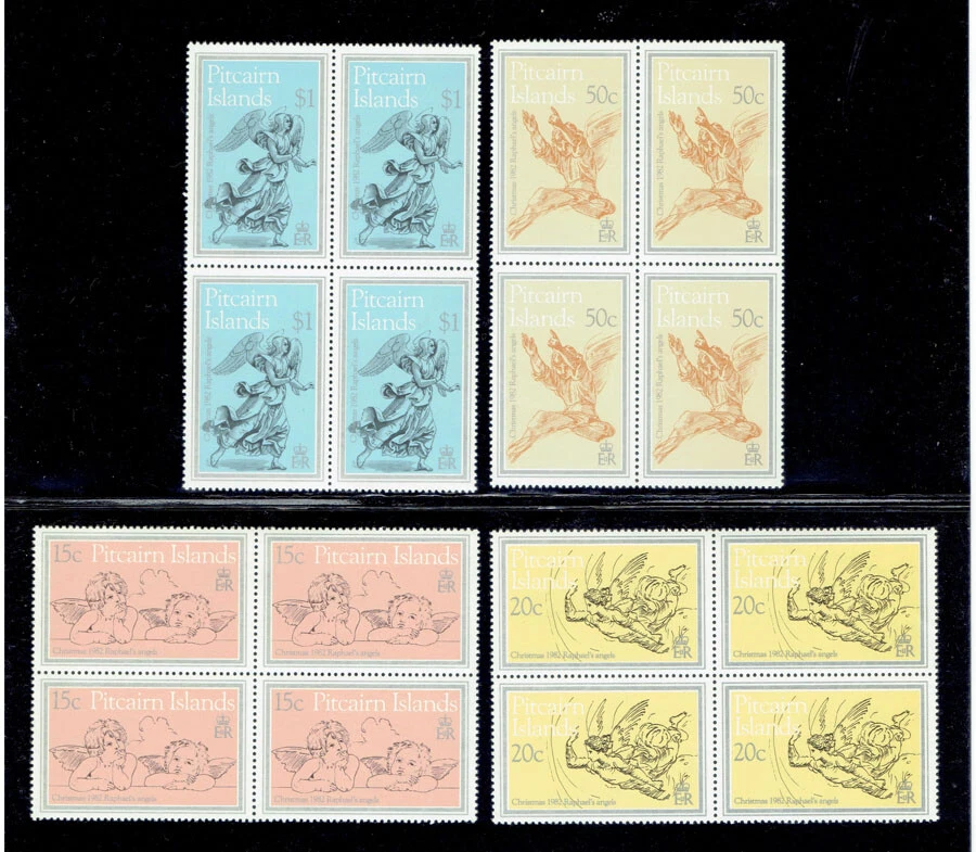 PITCAIRN ISLANDS 1982 Christmas (Block of 4) CV $6.40 - Image 1 of 1