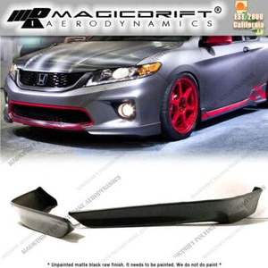 HF-P Style PU Front Bumper Spoiler Side Apron Pair For 13 14 15 Honda Accord 2DR - Picture 1 of 5