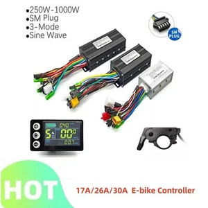 E-bike 250W-1000W 17-30A Sine Wave Controller+S866 Display+Thumb Throttle Kits - Picture 1 of 25