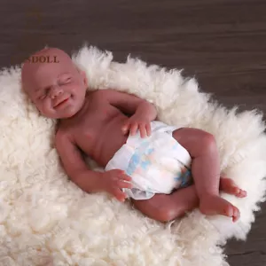18,5" Ganzkörper Silikon Floppy Reborn Baby Puppen braune Haut Newborn Mädchen - Bild 1 von 7