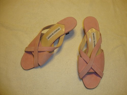 MBT BELLISSIMI SANDALI IN CAMOSCIO ROSA MANOLO BLAHNIK NUOVI ESAURITI