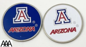 2 ARIZONA WILDCATS Ballmarker Ballmarker Markierung passt Divot Werkzeug Hutclip blau weiß - Bild 1 von 2