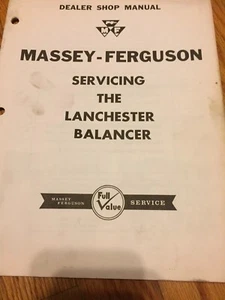 Massey Ferguson Servicing Lancaster Balancer Manual - Picture 1 of 3