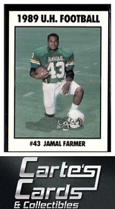 Jamal Farmer 1989 Hawaii Rainbow Warriors #NNO Hawaii Rainbow Warriors - Picture 1 of 2