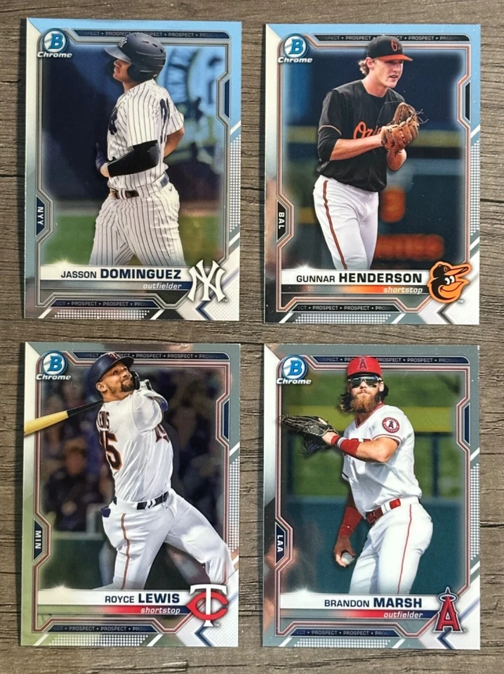 2021 Bowman Chrome Baseball Prospects #1-150: You Pick- Complete Your Set - Image 1 of 1