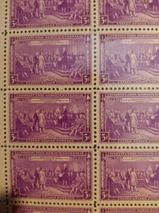 Scott #798 Constitution Sesquicentennial, 3 Cents, Full MNH Stamp Sheet - Picture 1 of 2