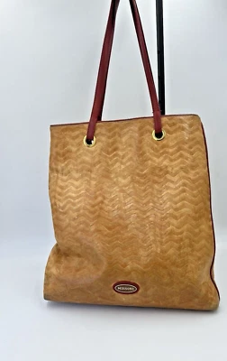 Missoni Large Leather Tote Handbag with Red Straps and Interior Pockets - Image 1 of 4