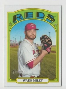 (10) Wade Miley 2021 TOPPS HERITAGE HIGH NUMBER CARD LOT #573 CINCINNATI REDS - Picture 1 of 1