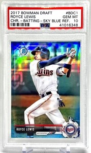 2017 Bowman Draft Chrome Sky Blue Refractor #BDC1 Royce Lewis 320/399