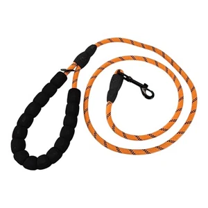 Correa de nailon para perro cuerda de plomo mango acolchado naranja - Imagen 1 de 3