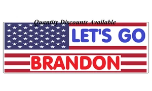 Calcomanía de vinilo Let's Go Brandon pegatina de 3"" x 11"" para camión parachoques Biden con laminado - Imagen 1 de 1