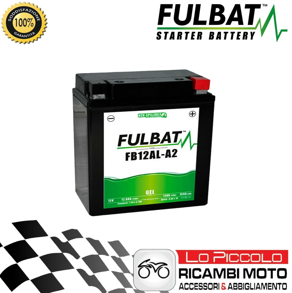 FULBAT GEL BATTERY FB12AL-A2 YAMAHA 535 XV VIRAGO 1991 1992 1993 1994 1995 - Image 1 of 1