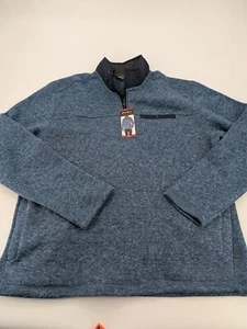Eddie Bauer Fleece Sweater Jacket Mens XL Twilight Heather Classic 1/4 Zip - Picture 1 of 1