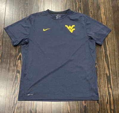 Nike West Virginia Mountaineers T Shirt Men’s XL Blue Polyester  - Image 1 of 4