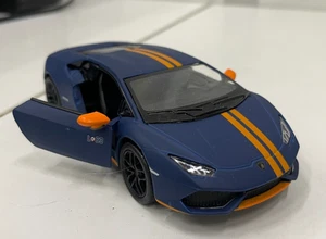 Lamborghini Huracan LP 610 Azul Oscuro Mate Kinsmart Juguete Modelo Escala 1/36 Diecast - Imagen 1 de 4