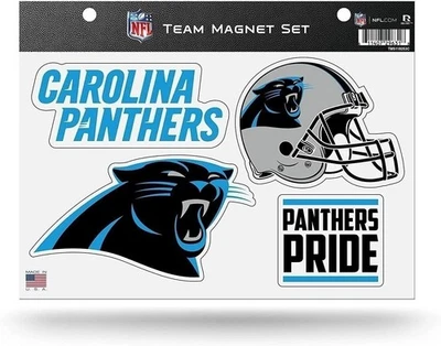Carolina Panthers Multi Magnet Set 8.5x11 Inch Sheet Die Cut Auto Home - Image 1 of 3