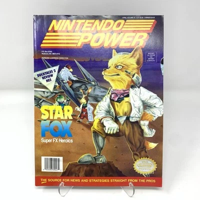 Nintendo Power Magazine Star Fox Vol 47 w/ Battletoads Poster & Trading Cards 93 - Image 1 of 4