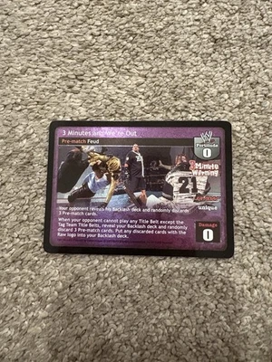 WWF/WWE Raw Deal CCG 3 Minutes And We’re Out 3 Minute Warning Foil  - Image 1 of 2