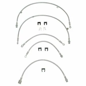 Brake Hose Kit For 99-04 GM 1500 2WD Kit 5pcs Braided Stainless-HSK0012SS - Picture 1 of 1