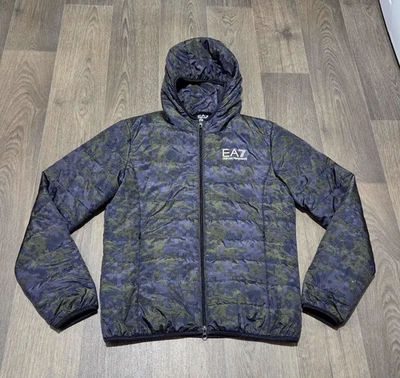 Emporio Armani EA7 ' Hooded & Padded ' Jacket - Mens Medium - Camouflage - Image 1 of 4