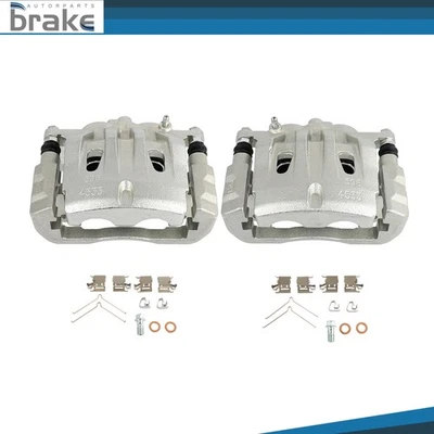 Pinzas de freno de disco delanteras 2 piezas con soporte para Toyota Highlander 2008-2013 Foto 1 de 4