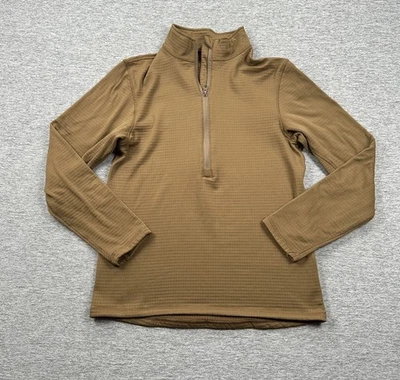 Condor Pullover Mens Small Brown 1/2 Zip Fleece Grid Lined Base Tactical Outdoor - Image 1 of 4