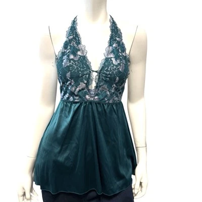 Top de mujer S Babydoll estilo Y2K encaje ribete camisola coqueta sedosa delicada hada Foto 1 de 4