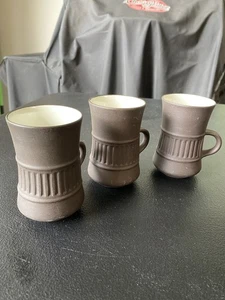 Dansk Denmark IHQ Flamestone Fluted Mugs Set Of 3 - Picture 1 of 3