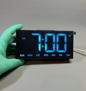 Digital Dual Alarm Clock Large Display USB Charging Port Simple Office Bed Home - Picture 1 of 22