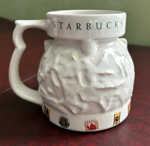 Starbucks 2002 Coffee Around the World Earth Globe 3D Travel Mug Cup No Lid 24oz - Picture 1 of 4