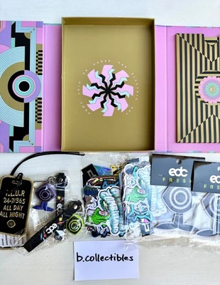 EDC Las Vegas 2025 Festival Swag Box - Book, Stickers, Luggage Tag, Keychain - Image 1 of 4
