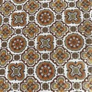 Vtg JC Penney Batiste Fabric 4 Yds 7” x 36” Combed Cotton Retro Mod Floral Print - Picture 1 of 5