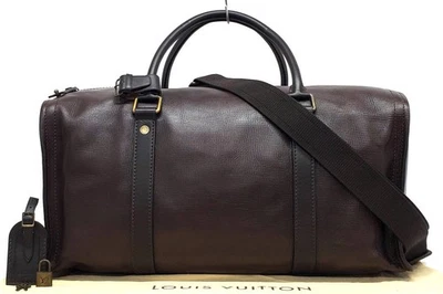 Bolso de Viaje Louis Vuitton Utah Comanche Boston 2 Vías M92530 Cuero Marrón Oscuro JP Foto 1 de 4