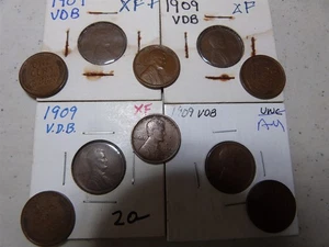 1909 VDB Penny AVERAGE CIRCULATED ROLL OF 50 MOST FINE & BETTER ROLL - Picture 1 of 6