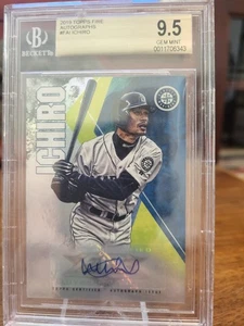 2019 Topps Fire Ichiro Suzuki Auto BGS 9.5 - Picture 1 of 5