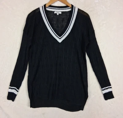 Suéter Madewell Mujer Pequeño Cuello en V Pullover Tejido 100% Lino Ligero Relax Foto 1 de 4