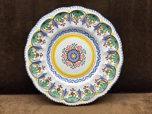 HÜBSCHER handbemalter spanischer Blumen Wandteller KERAMAR europäische KUNSTKERAMIK 8" - Bild 1 von 11