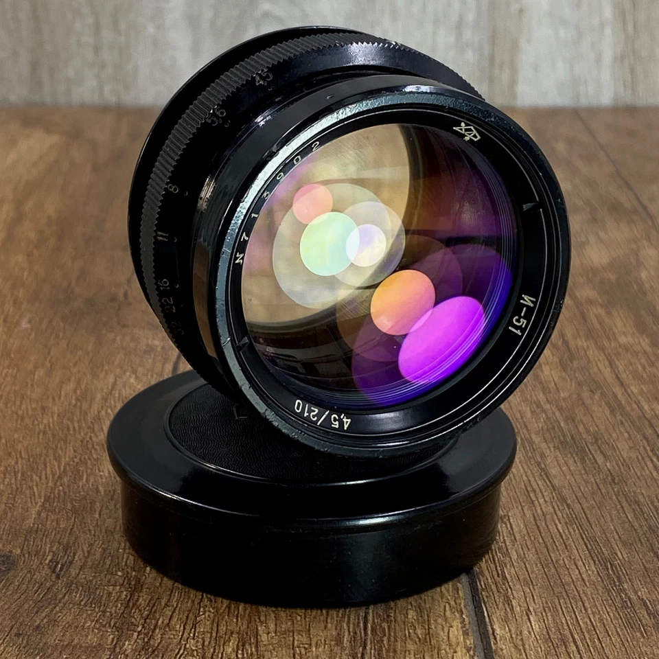 Industar-51 4.5/210mm Lens  for camera FKD 13x18  Tessar copy M60 mount - Image 1 of 4