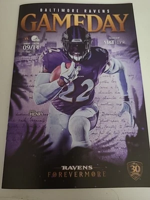 NFL Cleveland Browns Vs Baltimore Ravens Program  September 14 2025 SGA Henry  - Image 1 of 4
