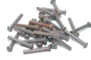 50x MIL spec Halbrund-Niete / Niete, 3 x 20 mm, Stahl, blank, DIN 660, NOS - Picture 1 of 6