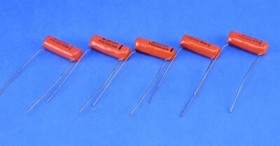 5 Mallory Cornell Dubilier Orange Drop Tone Capacitor .22 uF 100V 10% Polyester