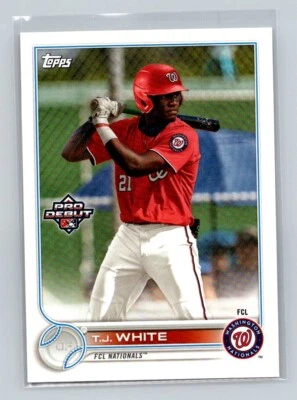 2022 Topps Pro Debut T.J. White FCL Nationals #PD-191 - Image 1 of 2