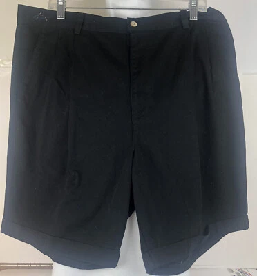 Pantalones cortos de golf plisados para hombre negros talla 38, con puños. Greg Norman. Foto 1 de 4