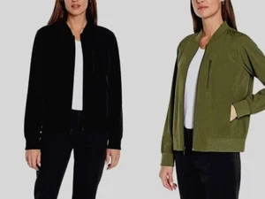 Banana Republic Women's Lightweight Bomber Jacket Zippered Chest Pocket - Picture 1 of 12